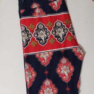 LuLaRoe Tall & Curvy Leggings Navy, Red White New